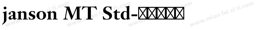 janson MT Std字体转换